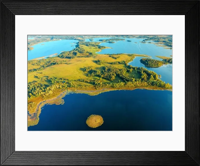 Framed Print : Drone View. Amazing Scenic Aerial Bright Sunbeams View Green Meadow And River Landscape In Sunny Spring Day. Bold Colors. Top View Of European Nature Framed Print : Drone View. Amazing Scenic Aerial Bright Sunbeams View Green Meadow And River Landscape In Sunny Spring Day. Bold Colors. Top View Of European Nature