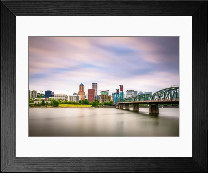 Framed Print : Portland, Oregon, USA skyline at dusk on the Willamette River Framed Print : Portland, Oregon, USA skyline at dusk on the Willamette River