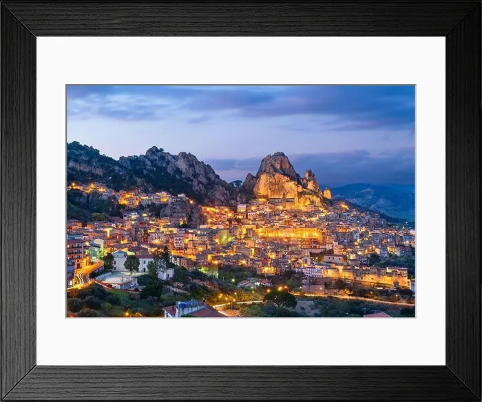 Framed Print : Gagliano Castelferrato, Italy in Sicily at dusk Framed Print : Gagliano Castelferrato, Italy in Sicily at dusk