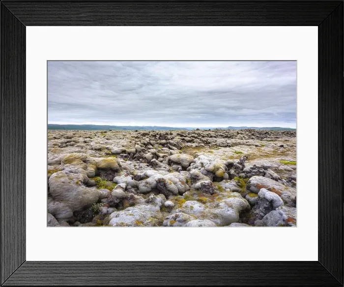 Framed Print : Peculiar Iceland landscape with lava field covered with brown moss Eldhraun from volcano eruption and cloudy sky Framed Print : Peculiar Iceland landscape with lava field covered with brown moss Eldhraun from volcano eruption and cloudy sky