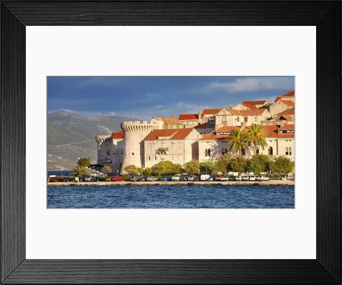 Framed Print : Korcula, Old Town at the seafront, Croatia Framed Print : Korcula, Old Town at the seafront, Croatia