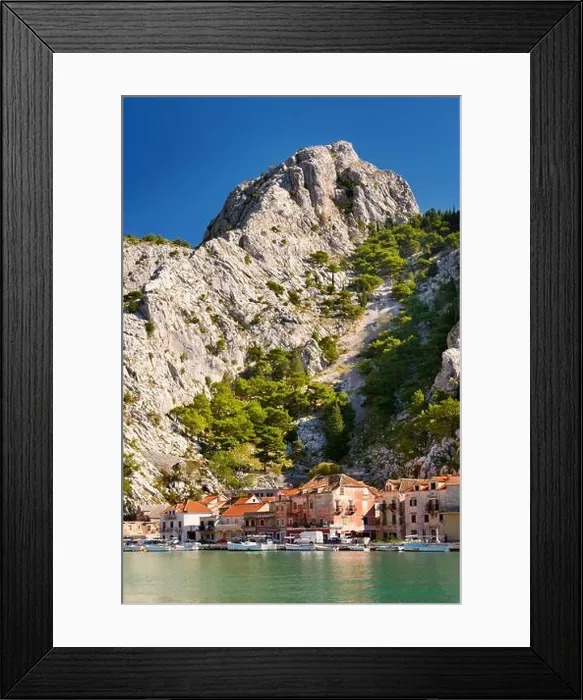 Framed Print : Omis, Croatia, Cetina river in Omis village, Makarska Riviera in Croatia Framed Print : Omis, Croatia, Cetina river in Omis village, Makarska Riviera in Croatia