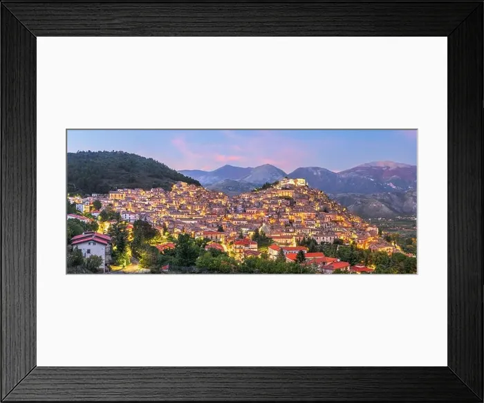 Framed Print : Morano Calabro, Italy hilltop town in the province of Cosenza in the Calabria region at dusk Framed Print : Morano Calabro, Italy hilltop town in the province of Cosenza in the Calabria region at dusk
