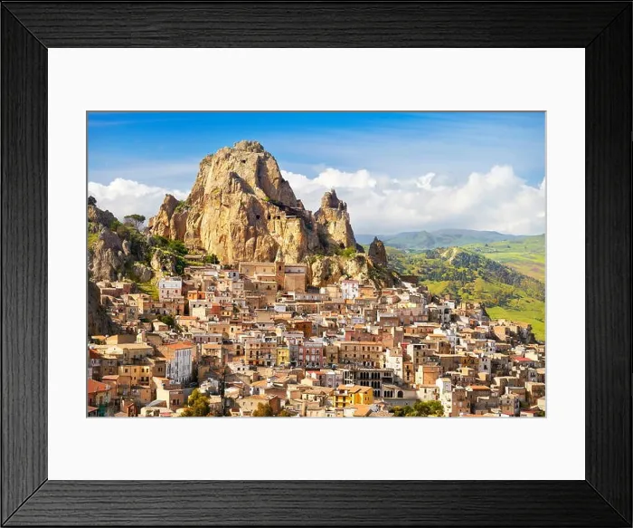 Framed Print : Sicily Island - Gagliano Castelferrato village, province of Enna, Italy Framed Print : Sicily Island - Gagliano Castelferrato village, province of Enna, Italy