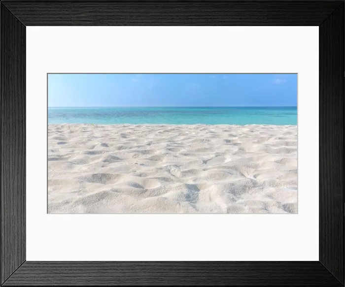 Framed Print : Exotic tropical beach landscape. Sea sand sky concept Framed Print : Exotic tropical beach landscape. Sea sand sky concept