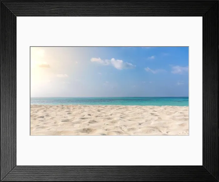 Framed Print : Exotic tropical beach landscape. Sea sand sky concept Framed Print : Exotic tropical beach landscape. Sea sand sky concept