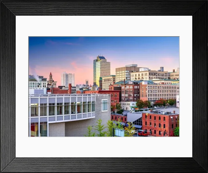 Framed Print : Worcester, Massachusetts, USA Skyline at twilight Framed Print : Worcester, Massachusetts, USA Skyline at twilight