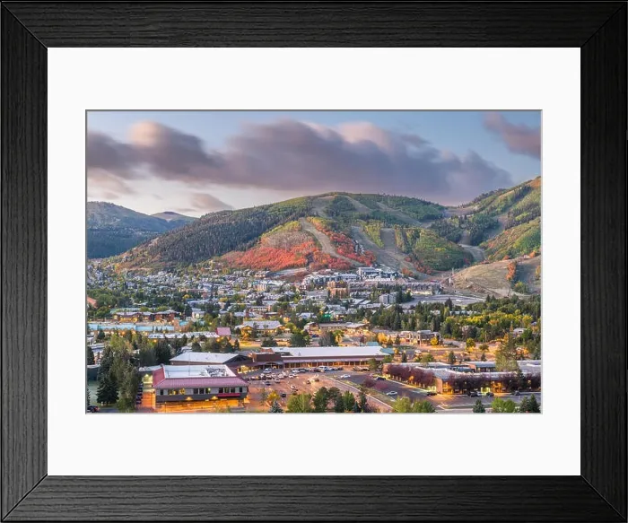Framed Print : Park City, Utah, USA downtown in autumn at dusk Framed Print : Park City, Utah, USA downtown in autumn at dusk
