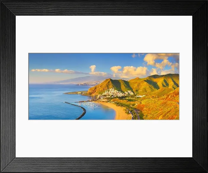 Framed Print : Tenerife - panoramic view of Teresitas Beach and San Andres, Canary Islands, Spain Framed Print : Tenerife - panoramic view of Teresitas Beach and San Andres, Canary Islands, Spain