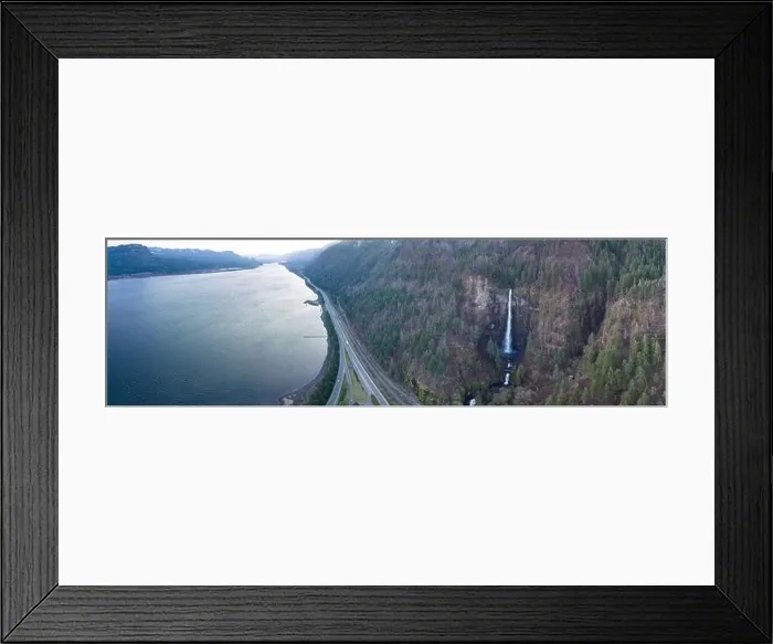 Framed Print : The magnificent Multnomah Falls, over 600 feet high, is located on the Oregon side of the Columbia River Gorge, just about 30 miles east of Portland Framed Print : The magnificent Multnomah Falls, over 600 feet high, is located on the Oregon side of the Columbia River Gorge, just about 30 miles east of Portland