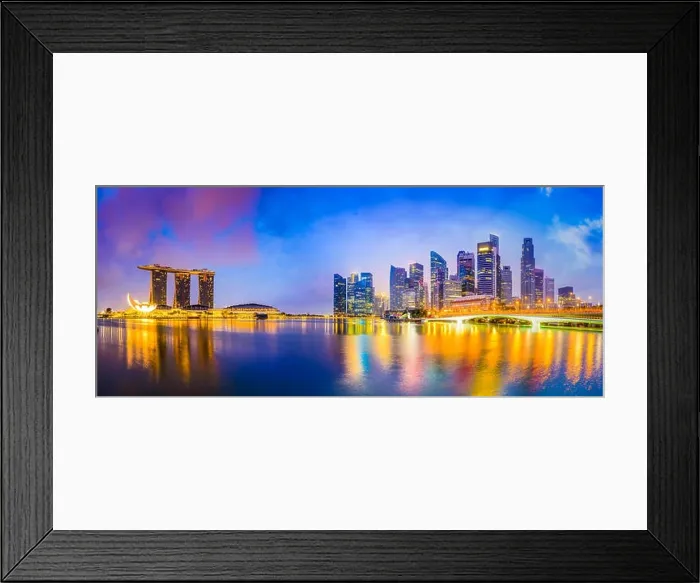 Framed Print : Singapore skyline at the bay Framed Print : Singapore skyline at the bay