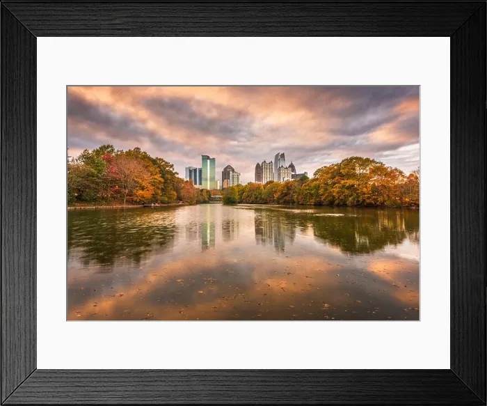 Framed Print : Atlanta, Georgia, USA Piedmont Park skyline in autumn on Lake Meer at dusk Framed Print : Atlanta, Georgia, USA Piedmont Park skyline in autumn on Lake Meer at dusk