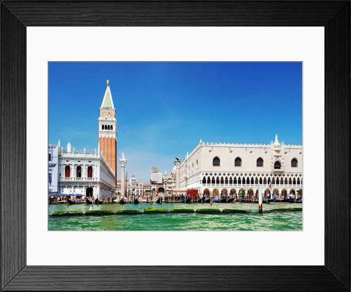 Framed Print : Venice, Italy - August 8, 2014: Piazza San Marco view from boat on Grand Canal Framed Print : Venice, Italy - August 8, 2014: Piazza San Marco view from boat on Grand Canal