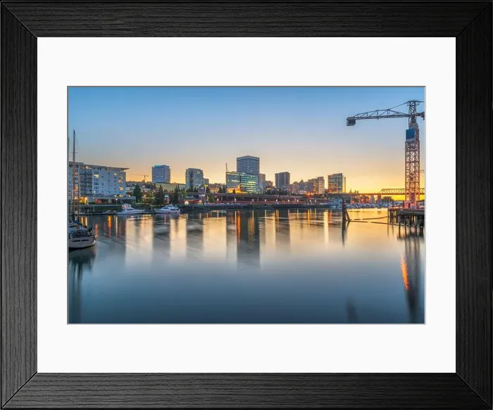 Framed Print : Tacoma, Washington, USA downtown skyline at dusk on Commencement Bay Framed Print : Tacoma, Washington, USA downtown skyline at dusk on Commencement Bay