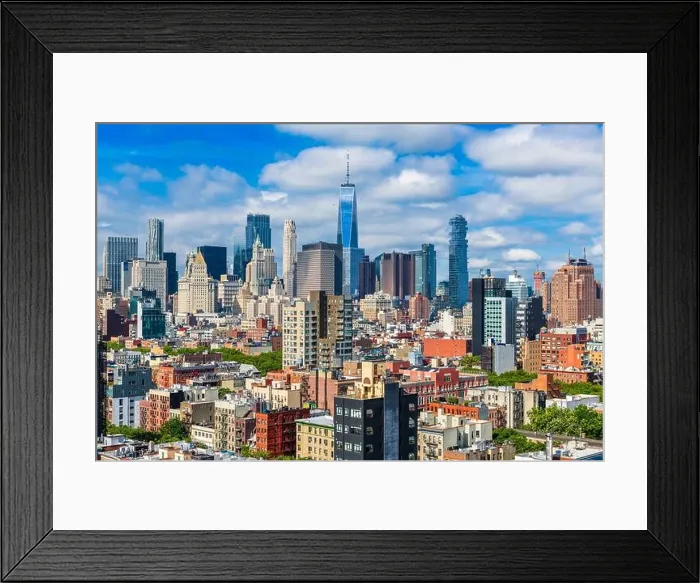 Framed Print : New York, New York, USA skyline of Lower Manhattan from the Lower East Side Framed Print : New York, New York, USA skyline of Lower Manhattan from the Lower East Side