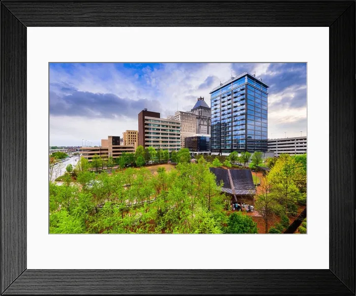 Framed Print : Greensboro, North Carolina, USA downtown skyline Framed Print : Greensboro, North Carolina, USA downtown skyline