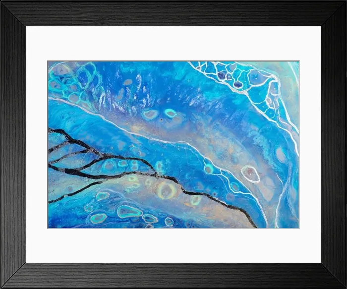 Framed Print : Abstract painting in superlative blue color. Perfect liquid, fluid art pattern. Original simulation of depth ocean, the sea surface. Modern design Framed Print : Abstract painting in superlative blue color. Perfect liquid, fluid art pattern. Original simulation of depth ocean, the sea surface. Modern design