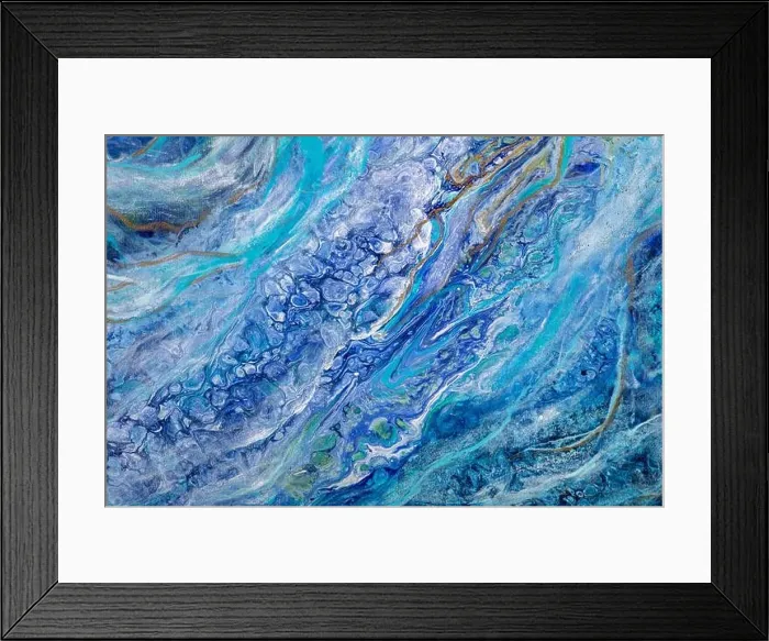 Framed Print : Abstract ocean- ART. Natural Luxury. Style incorporates the swirls of marble or the ripples of agate. Very beautiful blue paint with the addition of Framed Print : Abstract ocean- ART. Natural Luxury. Style incorporates the swirls of marble or the ripples of agate. Very beautiful blue paint with the addition of