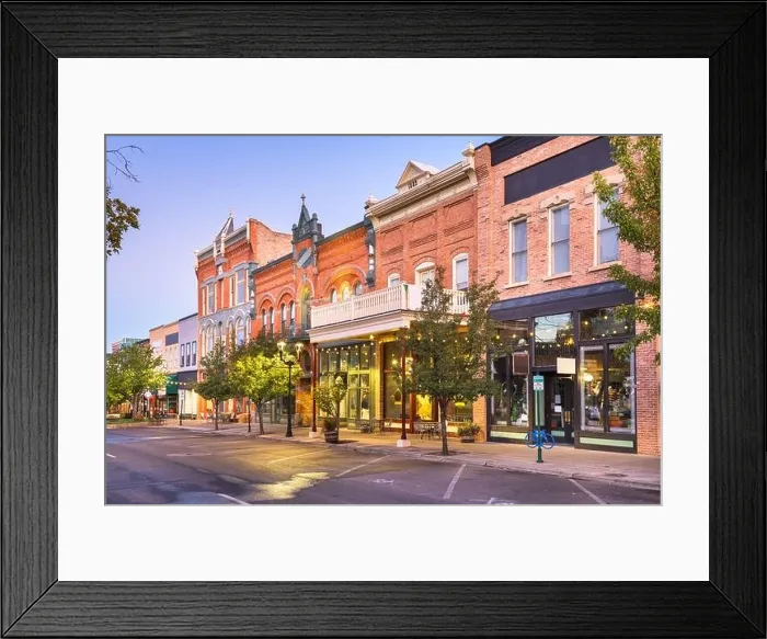 Framed Print : Provo, Utah, USA downtown on Center Street at dusk Framed Print : Provo, Utah, USA downtown on Center Street at dusk