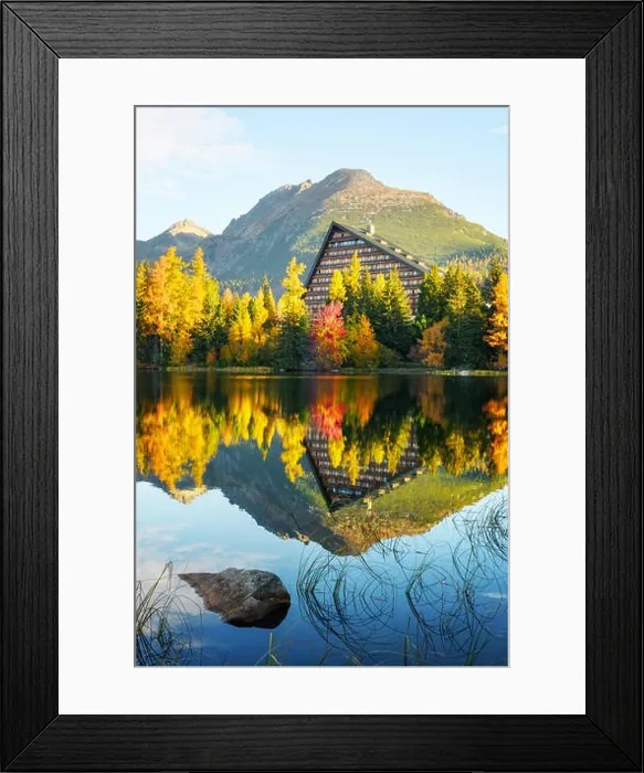 Framed Print : Mountain lake Strbske pleso (Strbske lake) in autumn time. High Tatras national park, Slovakia Framed Print : Mountain lake Strbske pleso (Strbske lake) in autumn time. High Tatras national park, Slovakia