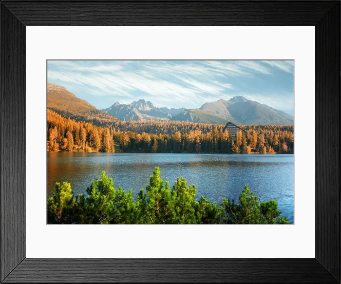 Framed Print : Mountain lake Strbske pleso (Strbske lake) in autumn time. High Tatras national park, Slovakia Framed Print : Mountain lake Strbske pleso (Strbske lake) in autumn time. High Tatras national park, Slovakia