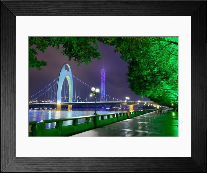 Framed Print : Guangzhou, China river skyline Framed Print : Guangzhou, China river skyline