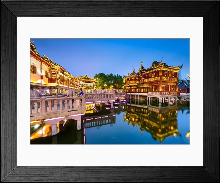 Framed Print : Shanghai, China view at the traditional Yuyuan Garden District