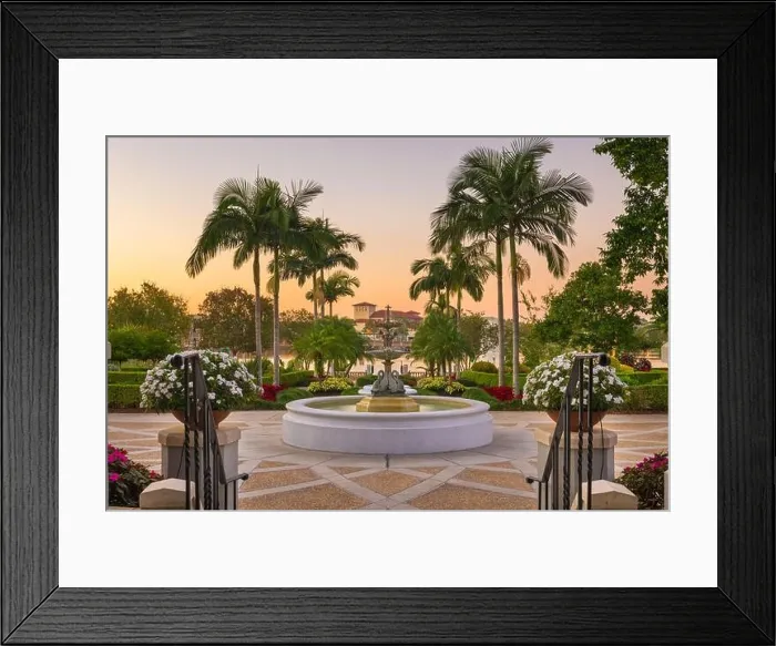 Framed Print : Lakeland, Florida, USA gardens at dusk Framed Print : Lakeland, Florida, USA gardens at dusk