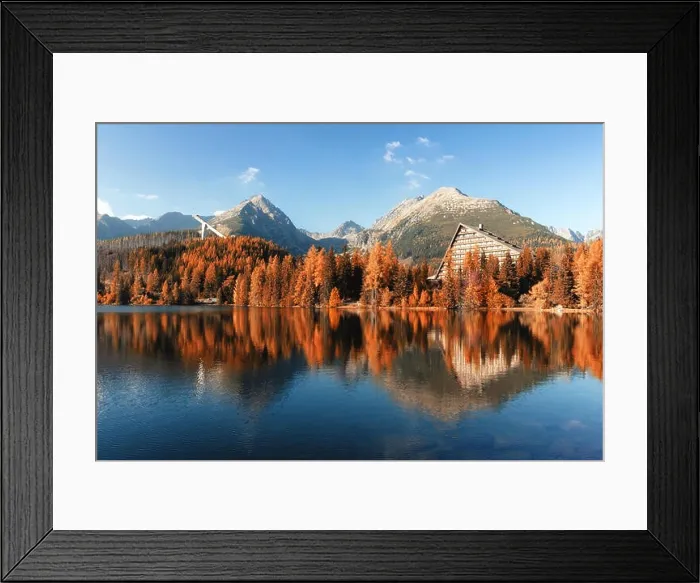 Framed Print : Mountain lake Strbske pleso (Strbske lake) in autumn time. High Tatras national park, Slovakia Framed Print : Mountain lake Strbske pleso (Strbske lake) in autumn time. High Tatras national park, Slovakia