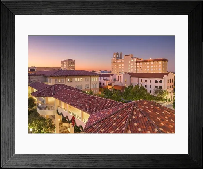 Framed Print : Lakeland, Florida, USA downown cityscape at city hall during dusk Framed Print : Lakeland, Florida, USA downown cityscape at city hall during dusk