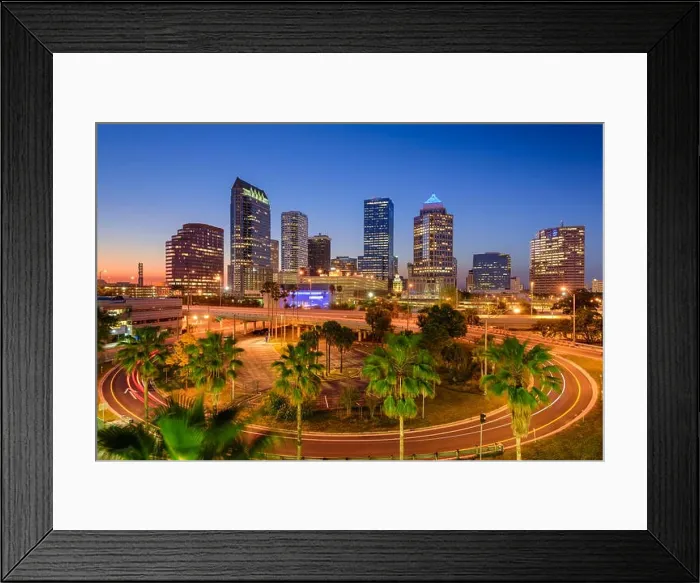 Framed Print : Tampa, Florida, USA downtown skyline Framed Print : Tampa, Florida, USA downtown skyline