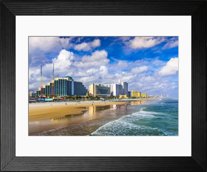 Framed Print : Daytona Beach, Florida, USA beachfront skyline Framed Print : Daytona Beach, Florida, USA beachfront skyline
