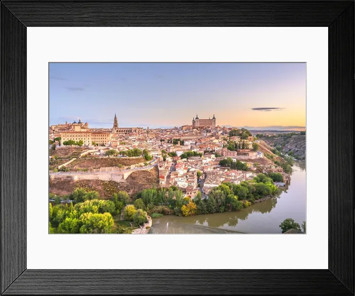 Framed Print : Toledo, Spain old town at dawn Framed Print : Toledo, Spain old town at dawn