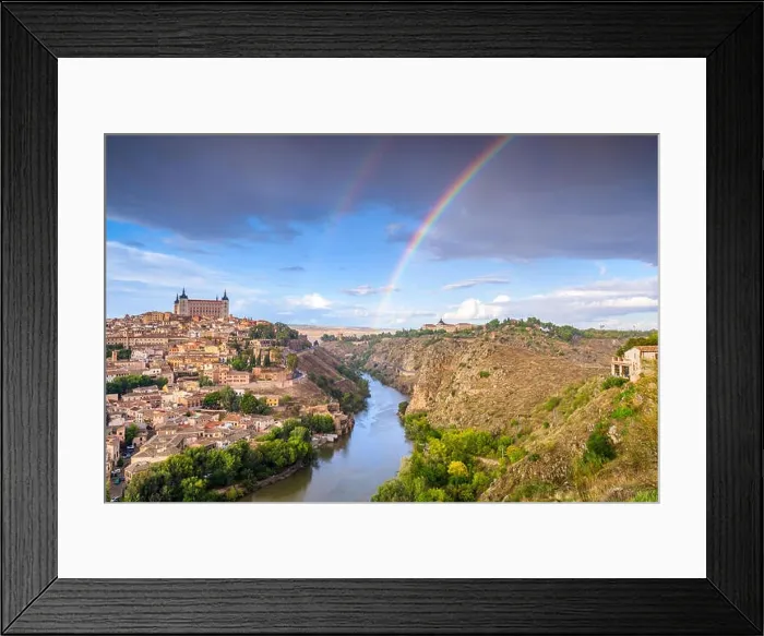 Framed Print : Toledo, Spain old town city skyline at dawn Framed Print : Toledo, Spain old town city skyline at dawn