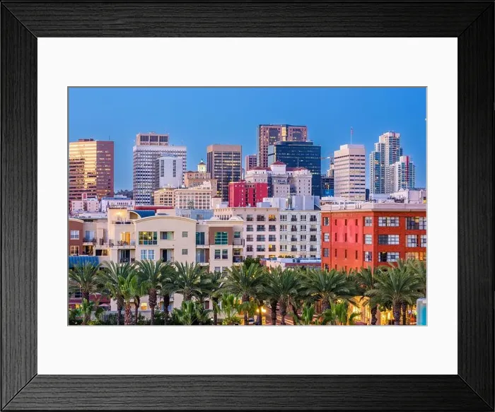 Framed Print : San Diego, California, USA downtown city skyline at twilight Framed Print : San Diego, California, USA downtown city skyline at twilight