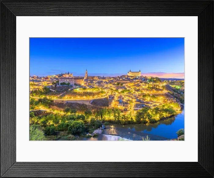 Framed Print : Toledo, Spain old town at dawn Framed Print : Toledo, Spain old town at dawn