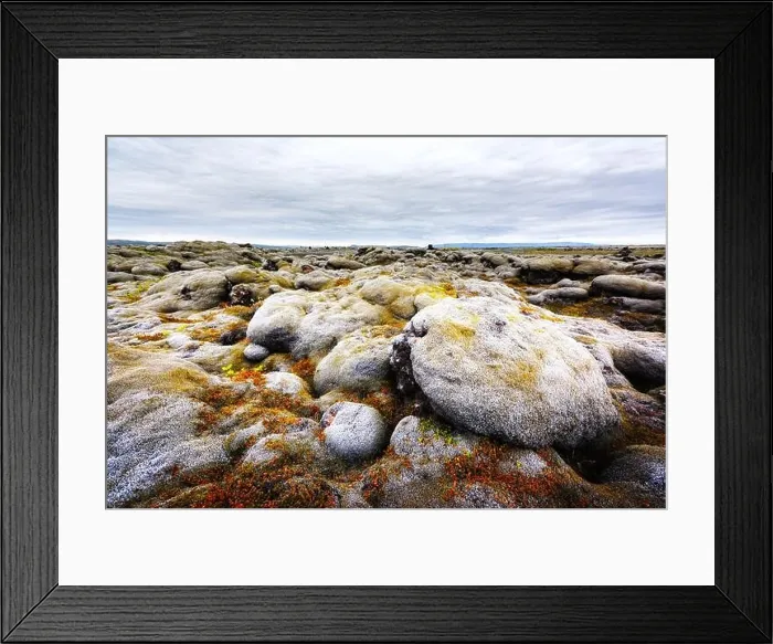 Framed Print : Gorgeous Iceland landscape with lava field covered with brown moss Eldhraun from volcano eruption and cloudy sky Framed Print : Gorgeous Iceland landscape with lava field covered with brown moss Eldhraun from volcano eruption and cloudy sky