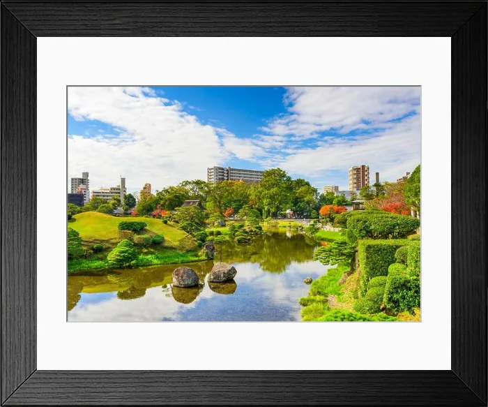 Framed Print : Kumamoto, Japan at Suizenji Garden in the autumn Framed Print : Kumamoto, Japan at Suizenji Garden in the autumn
