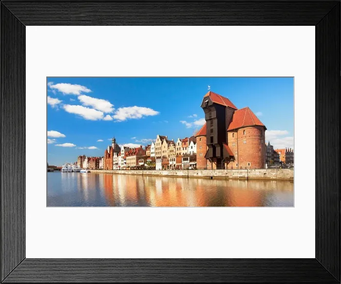 Framed Print : Gdansk Old Town - The Crane over the Motlawa River, Poland Framed Print : Gdansk Old Town - The Crane over the Motlawa River, Poland