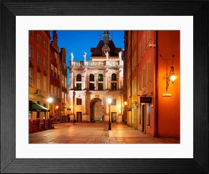 Framed Print : The Golden Gate on the Old Town in Gdansk, Poland Framed Print : The Golden Gate on the Old Town in Gdansk, Poland