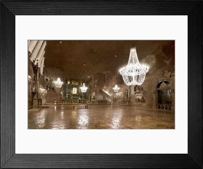 Framed Print : The Chapel of St. Kinga, Wieliczka Salt Mine, Cracow, Poland, UNESCO Framed Print : The Chapel of St. Kinga, Wieliczka Salt Mine, Cracow, Poland, UNESCO