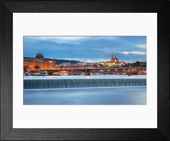 Framed Print : Prague. Panoramic cityscape image of Prague, capital city of Czech Republic, during twilight blue hour Framed Print : Prague. Panoramic cityscape image of Prague, capital city of Czech Republic, during twilight blue hour