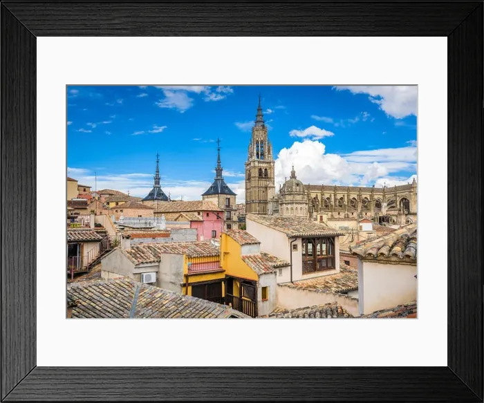 Framed Print : Toledo, Spain old town skyline Framed Print : Toledo, Spain old town skyline