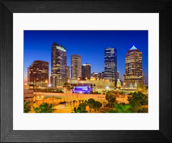 Framed Print : Tampa, Florida, USA downtown skyline Framed Print : Tampa, Florida, USA downtown skyline