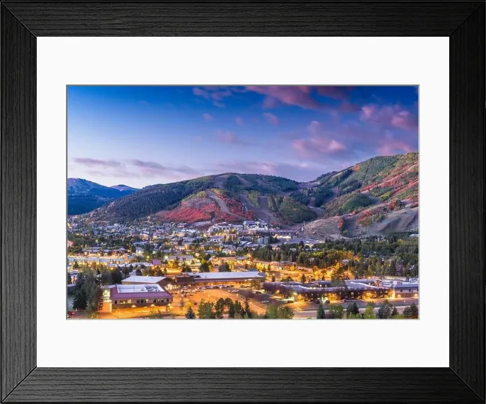 Framed Print : Park City, Utah, USA downtown in autumn at dusk Framed Print : Park City, Utah, USA downtown in autumn at dusk