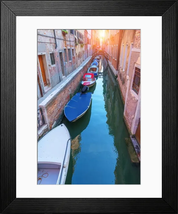 Framed Print : venice street on evening time Framed Print : venice street on evening time