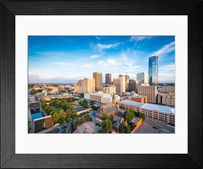 Framed Print : Oklahoma City, Oklahoma, USA downtown skyline in the afternoon Framed Print : Oklahoma City, Oklahoma, USA downtown skyline in the afternoon