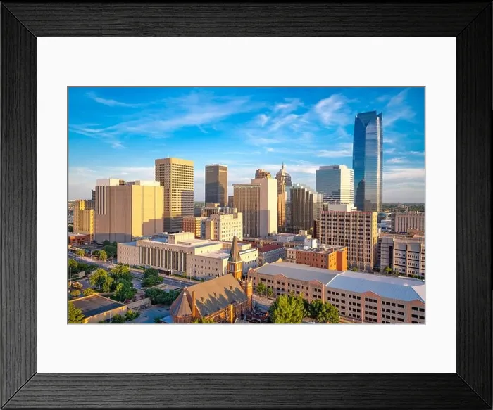 Framed Print : Oklahoma City, Oklahoma, USA downtown skyline in the afternoon Framed Print : Oklahoma City, Oklahoma, USA downtown skyline in the afternoon