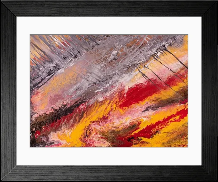 Framed Print : Abstract painting background in a contrast warm colors Framed Print : Abstract painting background in a contrast warm colors