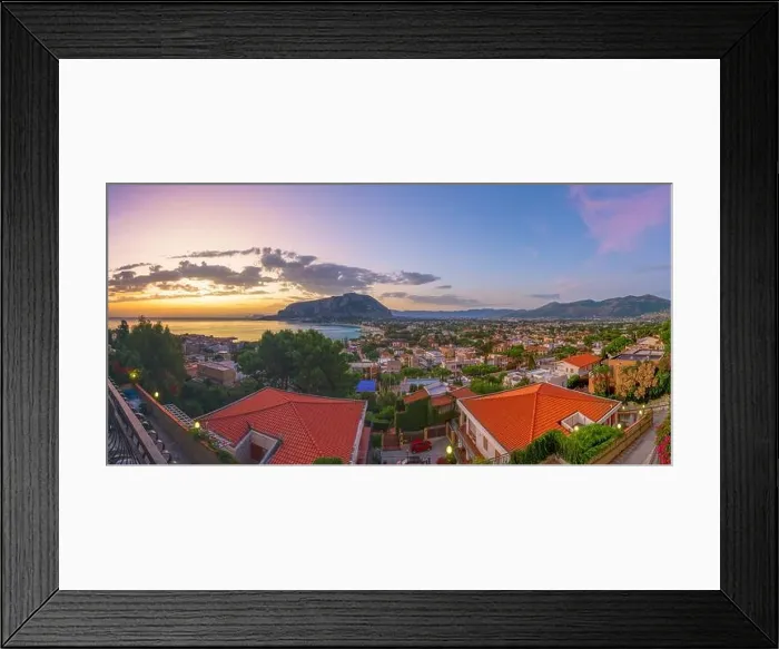 Framed Print : Palermo, Sicily, Italy in the Mondello borough at dawn Framed Print : Palermo, Sicily, Italy in the Mondello borough at dawn